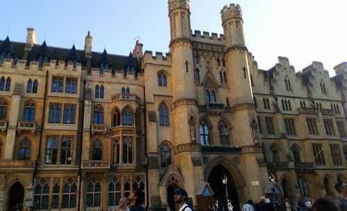 Low angle view of historical building against sky