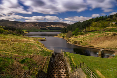 Scenic view of river against sky