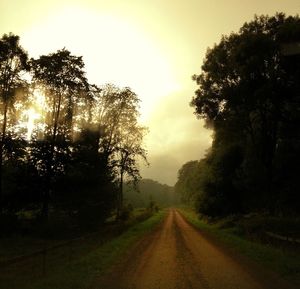 Country road at sunset