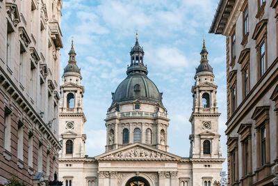 Zrinyi street and szent istvan bazilika in budapest, hungary