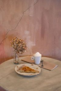 Close-up of breakfast on table