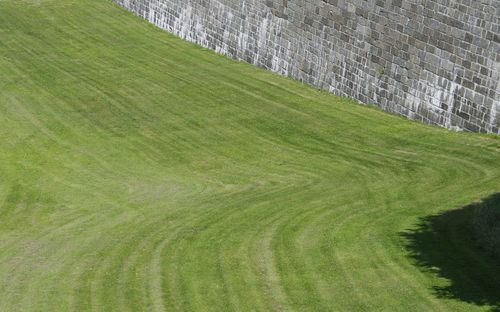 High angle view of golf course