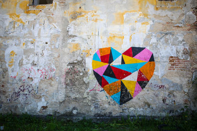 Close-up of multi colored wall