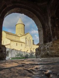 Low angle view of historical building against sky