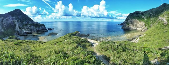 Panoramic view of sea against sky