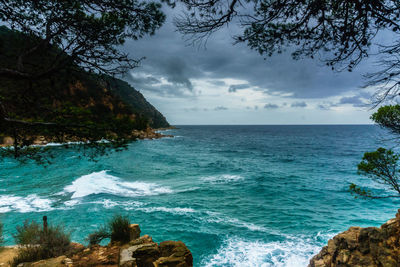 Scenic view of sea against sky