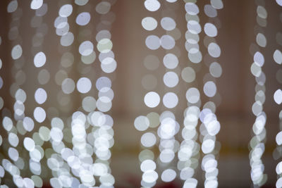 Defocused image of illuminated lights