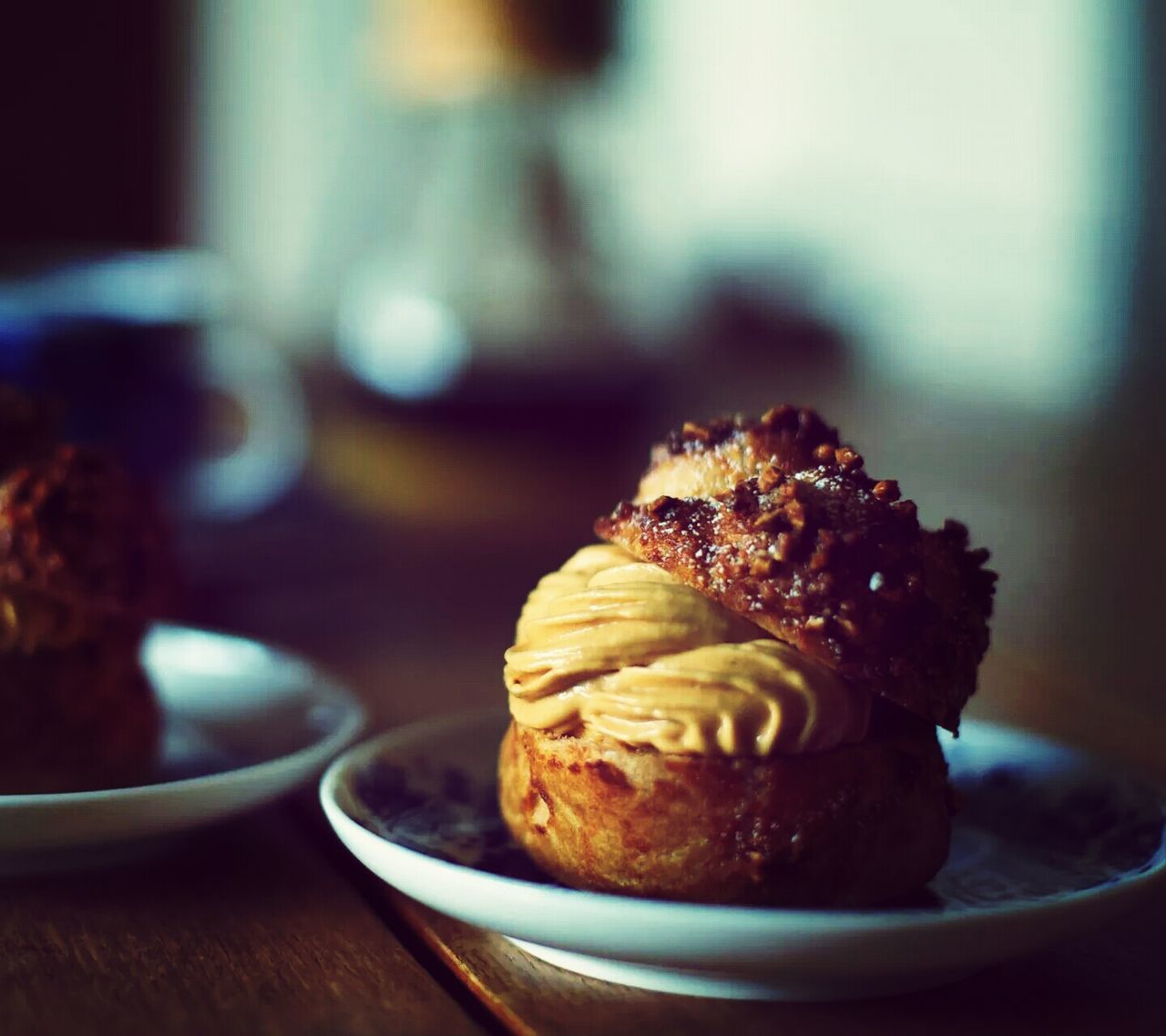 food and drink, food, freshness, ready-to-eat, sweet food, indoors, indulgence, dessert, close-up, unhealthy eating, plate, still life, focus on foreground, table, temptation, cake, serving size, selective focus, baked, snack