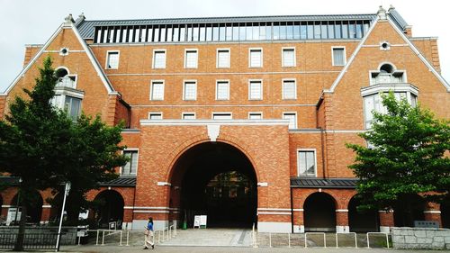 Exterior of historic building against sky