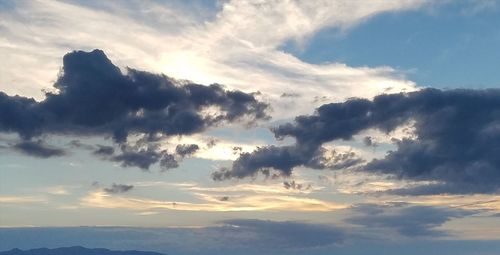 Low angle view of clouds in sky