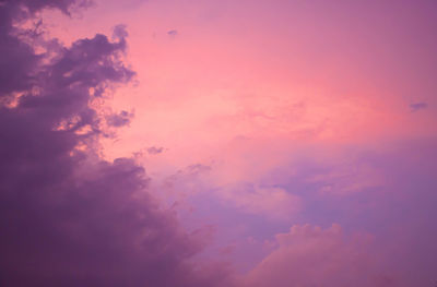 Low angle view of sky during sunset