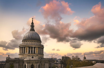 View of cathedral against sky during sunset