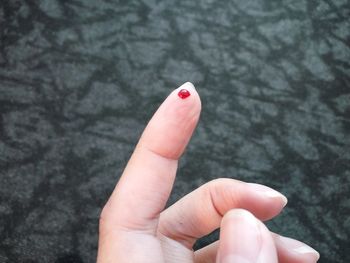 Cropped image of wound fingers