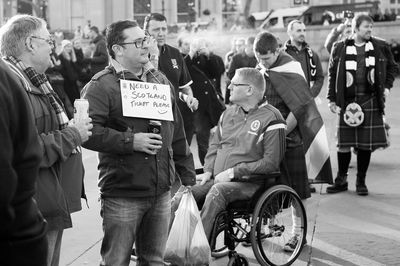 People on the ground