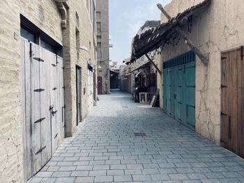 Narrow alley amidst buildings