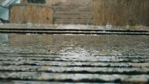 Close-up of water drops on wall