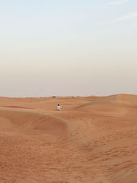 Scenic view of desert against sky