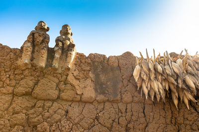 Low angle view of sculptures