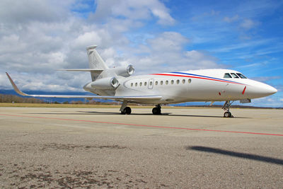 Airplane on airport runway