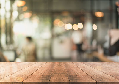 Close-up of empty table