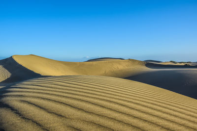 Sand dunes in a desert