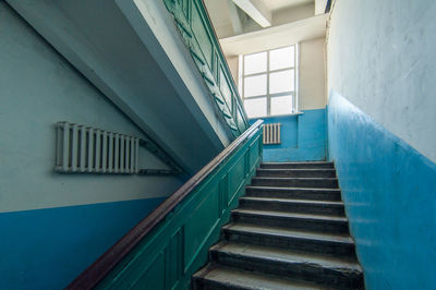 Low angle view of staircase in building