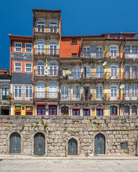 Low angle view of residential building against sky