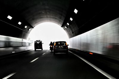 Road passing through tunnel