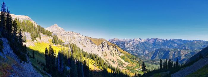 Timpanogos hiking trail landscape views in uinta wasatch cache national forest utah