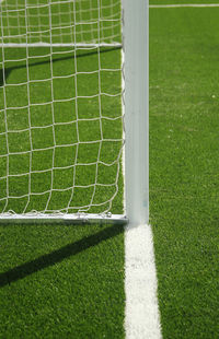 Close-up of soccer field