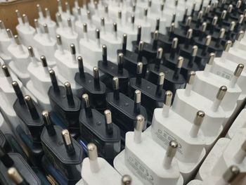 High angle view of computer keyboard