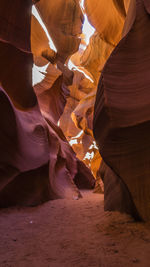 Low angle view of rock formation