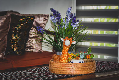 Close-up of potted plant on table at home