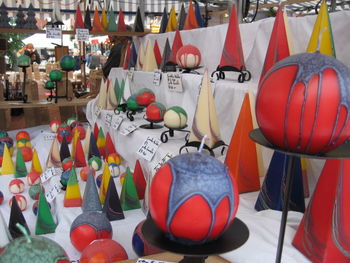 Multi colored hanging for sale at market stall