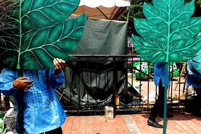 Woman holding umbrella