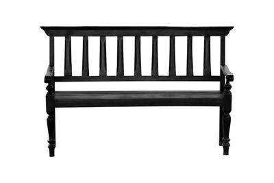 Empty chair against white background