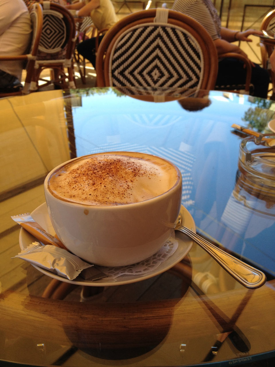 drink, food and drink, table, refreshment, coffee cup, coffee - drink, saucer, indoors, still life, coffee, frothy drink, freshness, spoon, cup, cafe, close-up, high angle view, no people, beverage, drinking glass