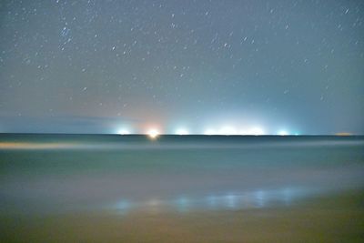 Scenic view of star field against sky at night