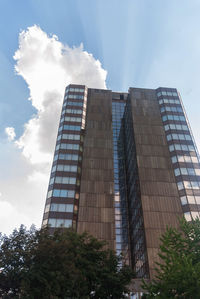 Low angle view of modern building against sky