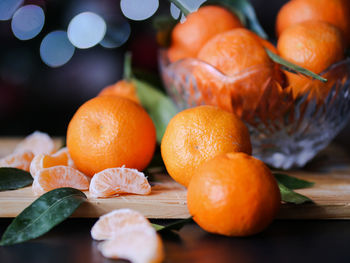 Close-up of fruits on table