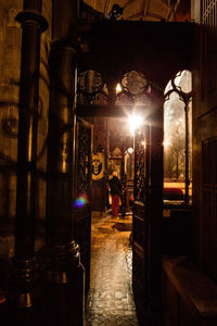 Illuminated lighting equipment at night