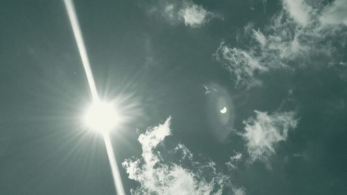 Low angle view of vapor trail in sky