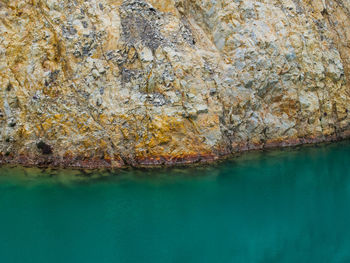 Rock formation in sea