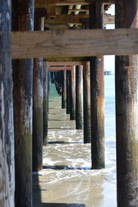 View of pier over sea