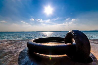 Close-up of sea against sky