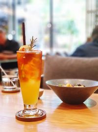 Close-up of drink on table