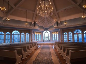 Beautiful interior of a wedding chapel