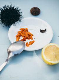 Detail shot of food on table