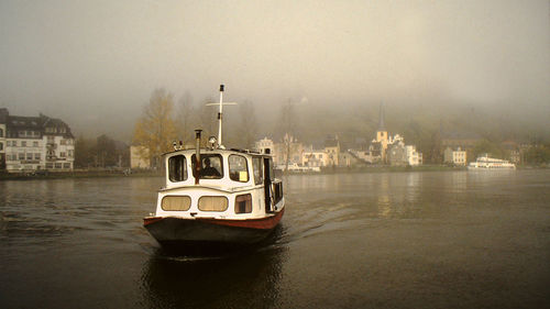 Boats in river