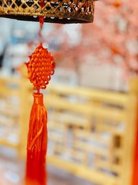 Close-up of red bell peppers at temple